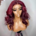 Magic Love Pre Plucked Factory Stock Ombre 99j Burgundy Human Hair wigs (MAGIC0114)
