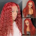  Magic Love Human Virgin Hair Ombre Red Pre Plucked Lace Front Wig And Full Lace Wig For Black Woman Free Shipping (MAGIC0460)