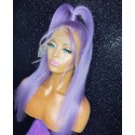 Magic Love Human Virgin Hair Purple  Pre Plucked Lace Front Wig For Black Woman Free Shipping(Magic0484)