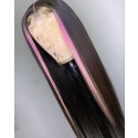 Magic Love Human Virgin Hair Ombre Pink Pre Plucked Lace Front Wig And Full Lace Wig For Black Woman Free Shipping (MAGIC0483)