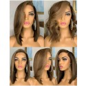 Magic Love Human Virgin Hair Summer Bob Style Ombre Color Pre Plucked Lace Front Wig And Full Lace Wig For Black Woman Free Shipping (MAGIC0269)