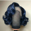 Magic Love Human Virgin Hair Summer Bob Ombre Blue Pre Plucked Lace Front Wig And Full Lace Wig For Black Woman Free Shipping (MAGIC0232)