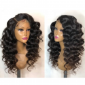 Magic Love Human Virgin Hair Loose Curl Pre Plucked Lace Wig For Black Woman Free Shipping(Magic0205)