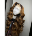 Magic Love Human Virgin Hair Ombre 1b/27 Pre Plucked Lace Front Wig And Full Lace Wig For Black Woman Free Shipping (MAGIC0211)