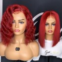 Magic Love Human Virgin Hair Ombre Red Bob Pre Plucked Lace Front Wig And Full Lace Wig For Black Woman Free Shipping (MAGIC0501)