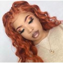 Magic Love Human Virgin Hair Orange Pre Plucked Lace Front Wig And Full Lace Wig For Black Woman Free Shipping (MAGIC0373)