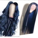 Magic Love Human Virgin Hair Blue Color Pre Plucked Lace Front Wig And Full Lace Wig For Black Woman Free Shipping (MAGIC0312)