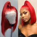 Magic Love Human Virgin Hair 13x6 Red Bob Pre Plucked Lace Front Wig And Full Lace Wig For Black Woman Free Shipping (MAGIC0419)