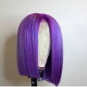 Magic Love Pre Plucked Lace Front Wig And Full lace wig Factory Stock BOB STRAIGHT Color Purple Human Hair wigs (MAGIC0159)