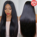 Magic Love Hair 300% Density Pre Plucked Human Hair  Straight Closure Wig Made By Bundles And Closure/Frontal (MAGIC0189)