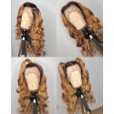 Magic Love Human Virgin Hair Ombre 1b/27 Pre Plucked Lace Front Wig And Full Lace Wig For Black Woman Free Shipping (MAGIC0233)