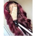 Magic Love Pre Plucked Factory Stock Burgundy Color 1B/99J Wave Human Hair wigs (MAGIC0246)