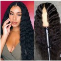 Magic Love Human Virgin Hair Wavy Pre Plucked Lace Wig For Black Woman Free Shipping(Magic0240)
