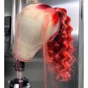 Magic Love Human Virgin Hair Ombre Red 613 Pre Plucked Lace Front Wig And Full Lace Wig For Black Woman Free Shipping (MAGIC0378)