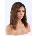 Magic Love Human Virgin Hair Ombre Curl  1b/27 Pre Plucked Lace Front Wig And Full Lace Wig For Black Woman Free Shipping (MAGIC0133)