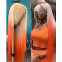 Magic Love Human Virgin Hair Ombre Orange Pre Plucked Lace Front Wig And Full Lace Wig For Black Woman Free Shipping (MAGIC0448)