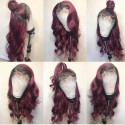 Magic Love Pre Plucked Factory Stock Burgundy Color 1B 99J Wave Human Hair wigs (MAGIC0227)