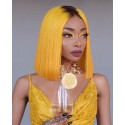 Magic Love Human Virgin Hair Color 1B/Yellow Summer Bob Pre Plucked Lace Front Wig And Full Lace Wig For Black Woman Free Shipping (MAGIC0262)
