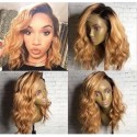 Magic Love Human Virgin Hair Ombre 1b/27 Pre Plucked Lace Front Wig And Full Lace Wig For Black Woman Free Shipping (MAGIC0127)