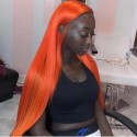 Magic Love Pre Plucked Lace Front &Full Lace Wig Factory Stock STRAIGHT Orange Color Human Hair wigs (MAGIC085)