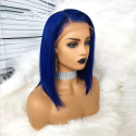 Magic Love Human Virgin Hair Ombre Blue Bob Pre Plucked Lace Front Wig And Full Lace Wig For Black Woman Free Shipping (MAGIC0500)