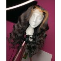 Magic Love Human Virgin Hair Ombre Wave Pre Plucked Lace Front Wig And Full Lace Wig For Black Woman Free Shipping (MAGIC0296)