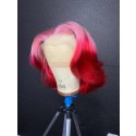 Magic Love Human Virgin Hair Ombre Red Bob Pre Plucked Lace Front Wig And Full Lace Wig For Black Woman Free Shipping (MAGIC0498)