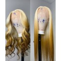 Magic Love Human Virgin Hair Ombre Blonde 613 Pre Plucked Lace Front Wig And Full Lace Wig For Black Woman Free Shipping (MAGIC0491)