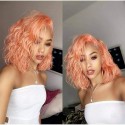 Magic Love Human Virgin Hair Ice Cream Pink Summer Bob Style Pre Plucked Lace Front Wig And Full Lace Wig For Black Woman Free Shipping (MAGIC0268)