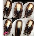 Magic Love Human Virgin Hair Ombre 1b/27 Pre Plucked Lace Front Wig And Full Lace Wig For Black Woman Free Shipping (MAGIC0251)