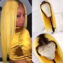 Magic Love Human Virgin Hair Ombre Yellow Pre Plucked Lace Front Wig And Full Lace Wig For Black Woman Free Shipping (MAGIC0440)