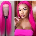 Magic Love Human Virgin Hair Pink Color Pre Plucked Lace Front Wig And Full Lace Wig For Black Woman Free Shipping (MAGIC0430)