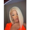 Magic Love Human Virgin Hair 613 Blonde Bob Pre Plucked Lace Front Wig And Full Lace Wig For Black Woman Free Shipping(MAGIC0490)