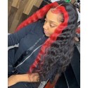 Magic Love 13x6 Ombre Red Color Pre Plucked Lace Front & Full lace Wig For Black Woman Free Shipping (MAGIC0401)