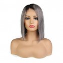 Magic Love #1b/gray Pre Plucked  Lace  Wig Factory Stock Human Hair wigs (MAGIC069)