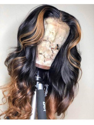 Magic Love Human Virgin Hair Ombre Honey Blonde Pre Plucked Lace Front Wig And Full Lace Wig For Black Woman Free Shipping (MAGIC0179)  