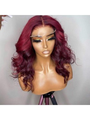 Magic Love Pre Plucked Factory Stock Ombre 99j Burgundy Human Hair wigs (MAGIC0114)