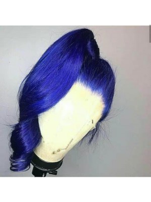 Magic Love Pre Plucked Lace Front Wig And Full lace wig Factory Stock Blue Color  Human Hair wigs (MAGIC0172)