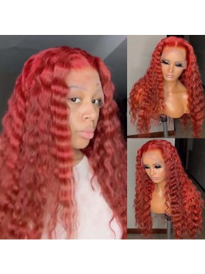 Magic Love Human Virgin Hair Ombre Red Pre Plucked Lace Front Wig And Full Lace Wig For Black Woman Free Shipping (MAGIC0460)