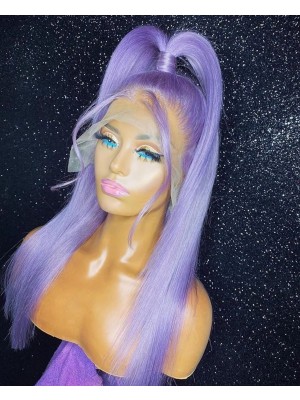 Magic Love Human Virgin Hair Purple  Pre Plucked Lace Front Wig For Black Woman Free Shipping(Magic0484)