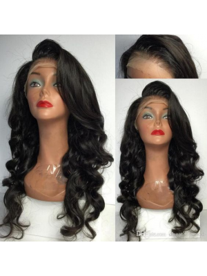 Magic Love Human Virgin Hair Wave Pre Plucked Lace Wig For Black Woman Free Shipping(Magic0333)