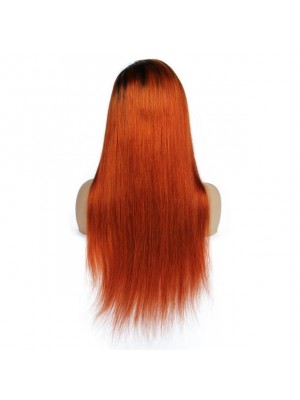 Magic Love Pre Plucked Lace Front Wig And Full lace wig Factory Stock Ombre Color 1B/Orange  Human Hair wigs (MAGIC0173)
