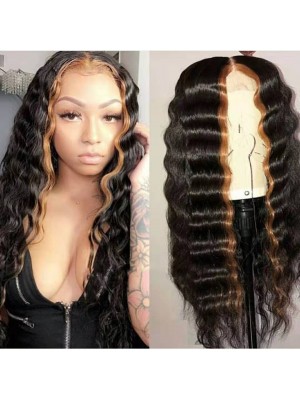 Magic Love Human Virgin Pre Plucked Ombre Wave  Lace Front Wig &Full Lace Wig For Black Woman Free Shipping (magic0181)