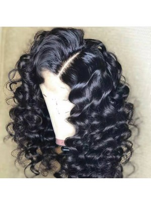 Magic Love Human Virgin Hair Loose Wavy Pre Plucked Lace Front Wig For Black Woman Free Shipping(Magic0167)