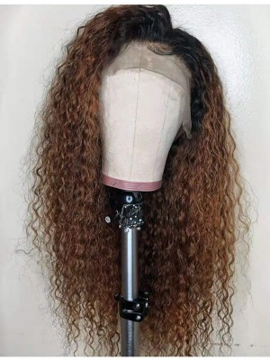 Magic Love Human Virgin Hair Ombre Curl 1b/27 Pre Plucked Lace Front Wig And Full Lace Wig For Black Woman Free Shipping (MAGIC0168)