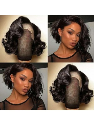 Magic Love Human Virgin Hair Summer Bob Natural Color Pre Plucked Lace Front Wig And Full Lace Wig For Black Woman Free Shipping (MAGIC0239)