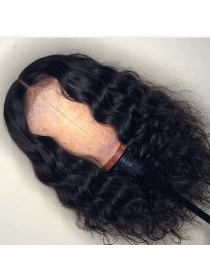 Magic Love Human Virgin Hair Wavy Pre Plucked Lace Wig For Black Woman Free Shipping(Magic057)