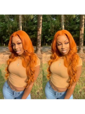 Magic Love Pre Plucked Lace Front Wig And Full Lace Wig Wave Orange Color Human Hair Wigs (MAGIC0341)