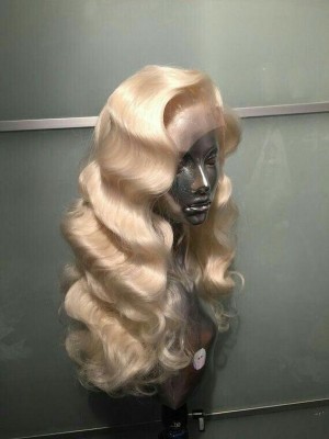 Magic Love Hair Pre Plucked Brazilian Human Virgin Hair Blonde Color 613 Lose Deep Lace Front Wig & Full Lace Wig（magic0223）