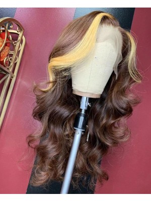 Magic Love Human Virgin Hair Ombre 1b/27 Pre Plucked Lace Front Wig And Full Lace Wig For Black Woman Free Shipping (MAGIC0443)